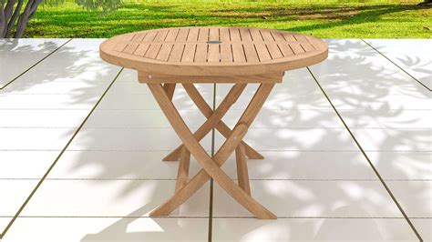 Round Folding Teak Garden Table | 10 Year Guarantee | Luxury Furniture - Chic Teak®