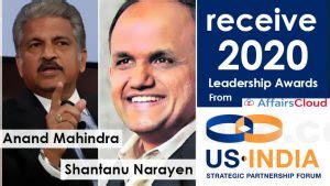 Anand Mahindra, Shantanu Narayen to Receive 2020 Leadership Awards from ...