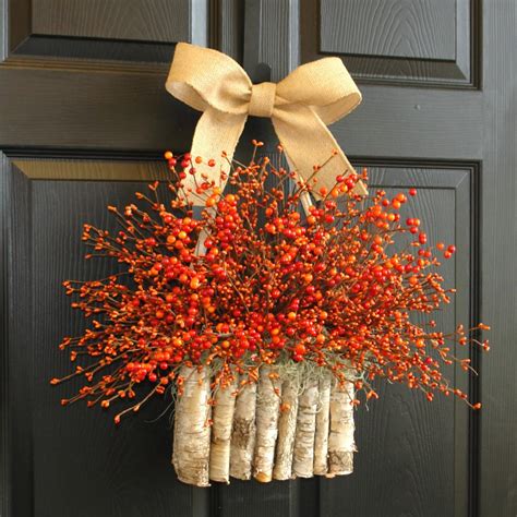 fall wreath fall wreaths for front door fall berry by aniamelisa