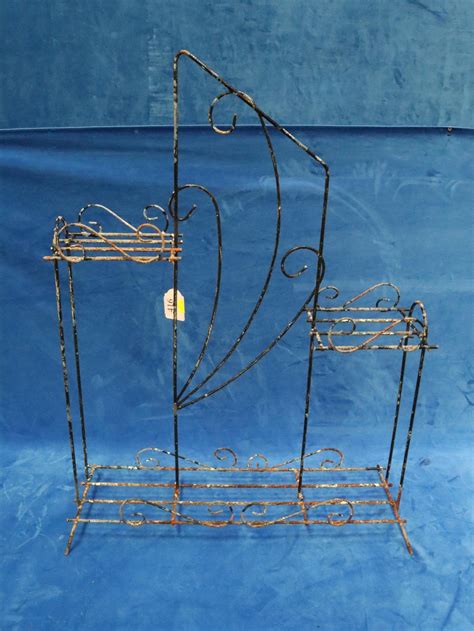 Sold at Auction: RETRO TWIRLY METAL PLANT STAND