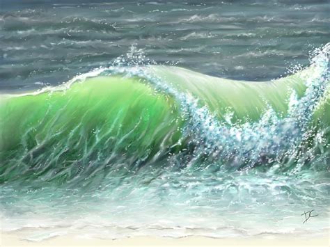 Waves Crashing on the Beach Digital Art by Darren Cannell - Pixels