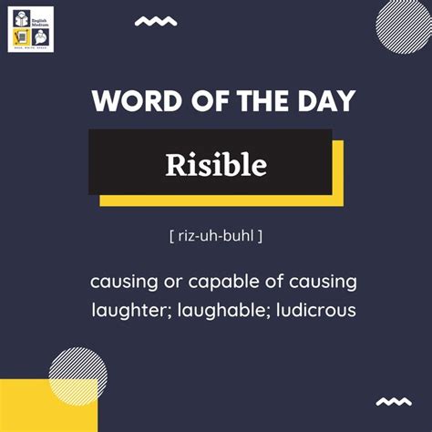 Risible | Word of the day, Words, English vocabulary words