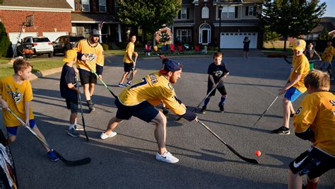 Predators: Nolensville kids surprised, thrilled by visit for street hockey