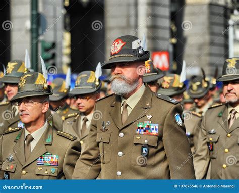 Alpine Italian Military Forces during a Parade Editorial Photo - Image of organizations, army ...