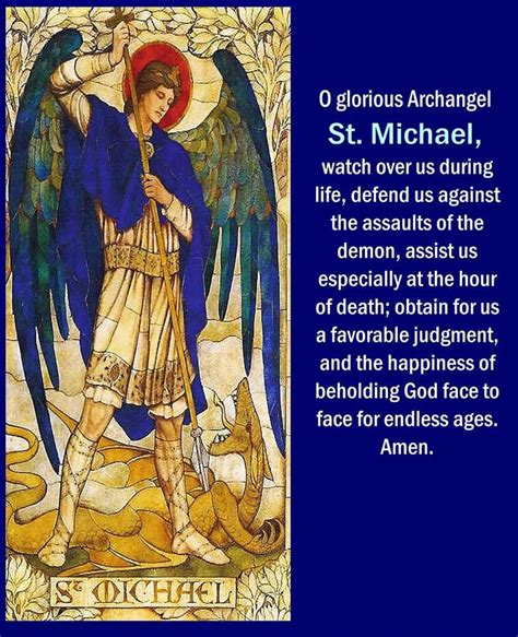 Prayer To St Michael The Archangel Printable