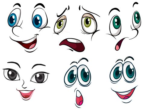 Different facial expressions 296012 Vector Art at Vecteezy