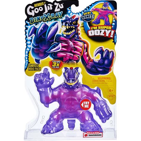 heroes of goo jit zu - dino x-ray shredz action figure, multicoloured co41189