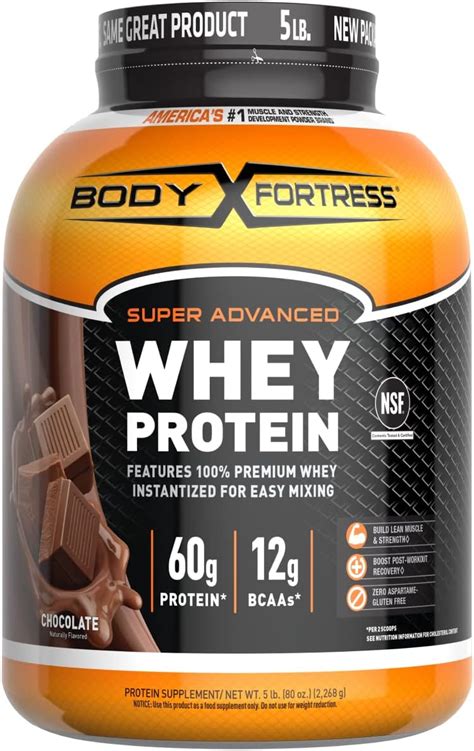 Amazon.com: Body Fortress Super Advanced Whey Protein Powder, Chocolate ...