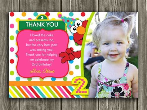 Elmo Inspired Thank You Card by DazzleExpressions on Etsy, $12.00 | Birthday thank you, Thank ...