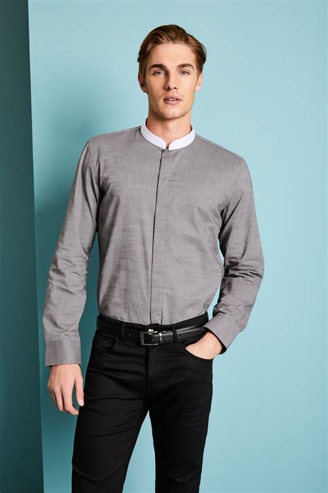 Men's Mandarin Collar Shirt - Simon Jersey Uniforms