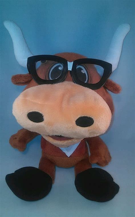 BEVO Plush 16" Nerdy Cute UT Bull Mascot University of Texas Longhorn ...