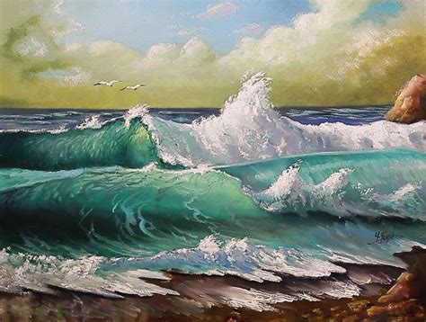 Oil Painting Seascape By Yasser Fayad | Seascape paintings, Beautiful ...