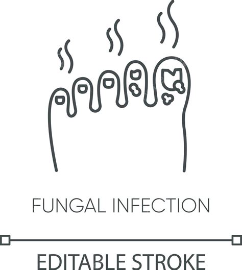 Fungal Infection Linear Icon For Dermatological Diseaseskincare Virus Viral Simple Vector, Virus ...