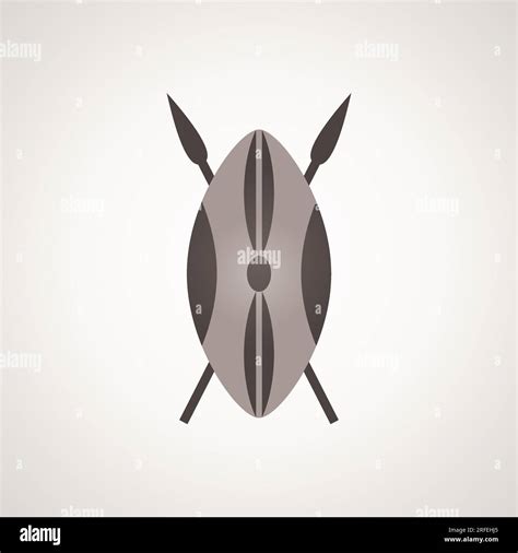 Maasai shield - symbol from the flag of Kenya Stock Vector Image & Art - Alamy