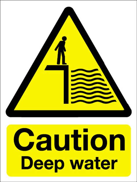 Caution deep water sign - Signs 2 Safety