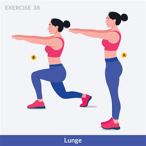 Lunge exercise, Woman workout fitness, aerobic and exercises. 10978219 ...