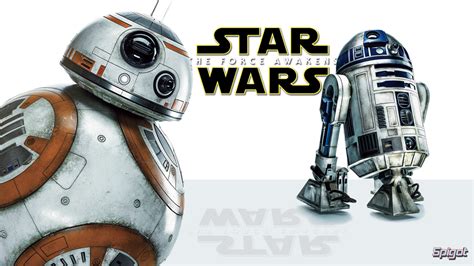 Download Droid Sci Fi R2-D2 BB-8 Movie Star Wars Episode VII: The Force Awakens HD Wallpaper by ...