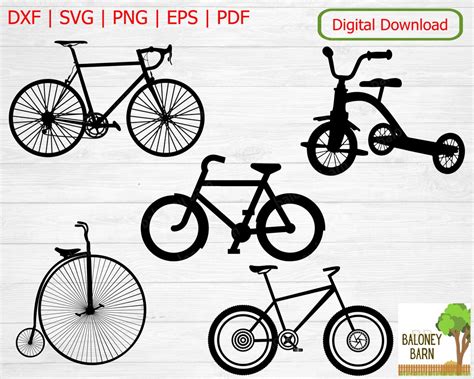 Bike SVG Bicycle Silhouette Bikes Clipart Tricycle Kids - Etsy