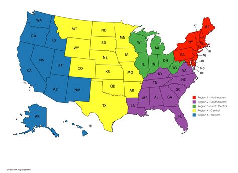 Map Of Usa With Regions Map 2023 - Printable Map Of The US