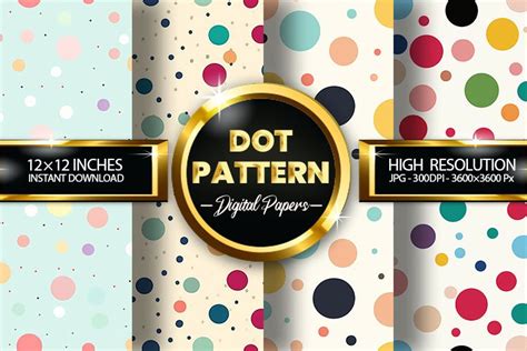 Dot Pattern Digital Papers - 04 Variations (2993946)