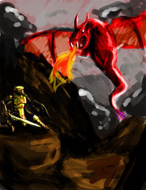 Knight vs Dragon by ArtofWoo on DeviantArt