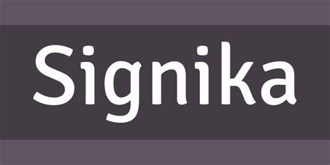 Signika Font Free by Anna Giedryś » Font Squirrel