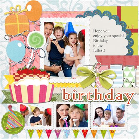 Birthday Scrapbook Templates |Birthday Scrapbook Samples | Birthday Scrapbook Ideas