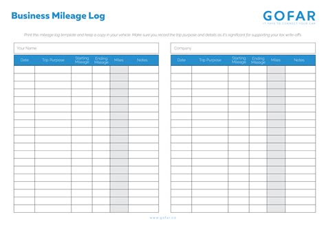 Mileage Log Book For Tax Purposes / Mileage Log: Gas & Mileage Log Book: Keep Track of Your ...