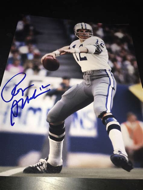 ROGER STAUBACH SIGNED AUTOGRAPH 11X14 DALLAS COWBOYS IN PERSON COA ...