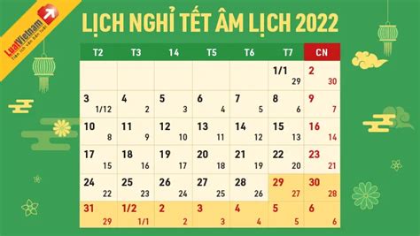 Lịch nghỉ Tết Âm lịch 2022: Năm nay được nghỉ mấy ngày? - Hội Buôn Chuyện