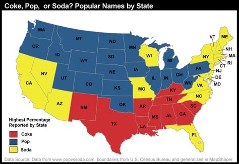 Coke/Pop/Soda Debate | Funny pictures, Pop, Map