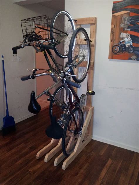 Vertical Bike Rack From 2x4s | Vertical bike, Vertical bike rack, Bike hanger