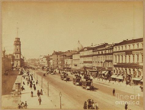 View Of The Nevsky Prospekt In Saint by Heritage Images