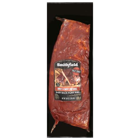 Save on Smithfield Baby Back Pork Ribs Sweet & Smoky BBQ Sauce Order Online Delivery | Food Lion