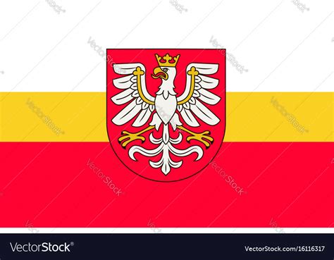 Flag lesser poland voivodeship in southern Vector Image