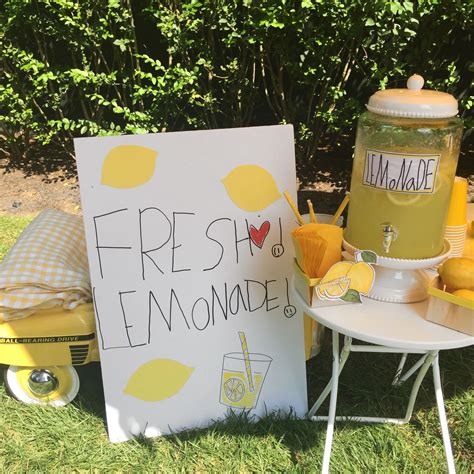 Cutest lemonade stand sign | Darcy Miller Designs #yellow #outdoor #summer #activity #forkids # ...