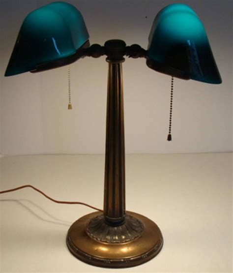 Antique Emeralite Banker's Lamp For Sale at 1stdibs