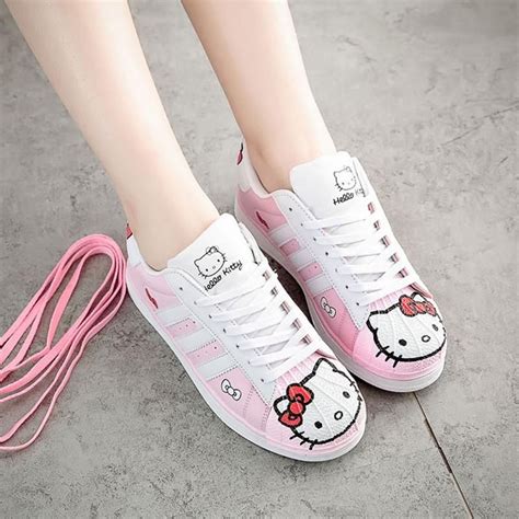 [Hello Kitty] Sporty Sneakers Shoes (pink white) HF00007 Cute Shoes ...