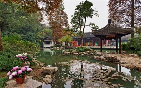 Фотографии Hangzhou Botanical Garden.Китай Природа Парки 1920x1200