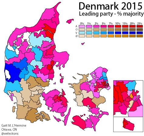 Denmark. Legislative Election 2015 - Electoral Geography 2.0