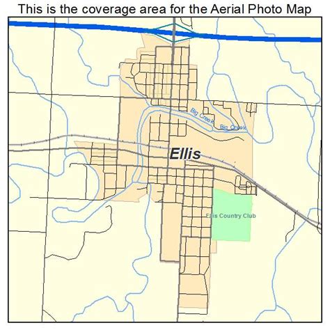 Aerial Photography Map of Ellis, KS Kansas