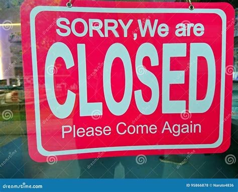 Shop closed sign stock photo. Image of concept, sign - 95866878