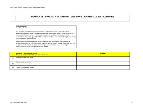 48 Best Lessons Learned Templates [Excel, Word] ᐅ TemplateLab