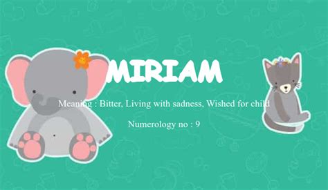 Miriam Name Meaning