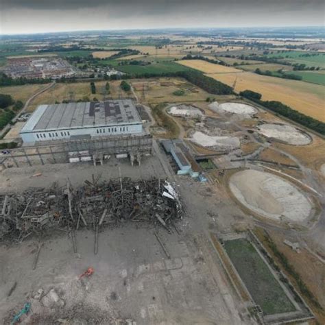 Remains of Eggborough power station in Eggborough, United Kingdom ...