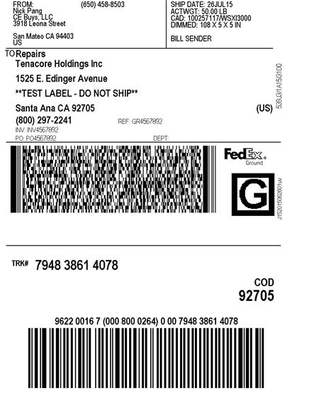 Fedex Shipping Labels Printable