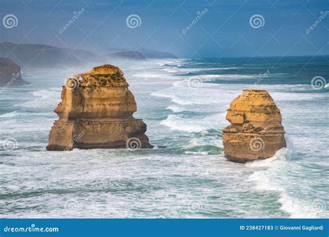 Aerial View of the Twelve Apostles Area with Limestone Stacks ...