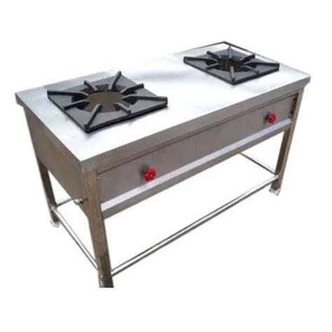 2 Burner Stainless Steel Gas Ranges Bhatti at Rs 14000 | SS Bhatti in ...