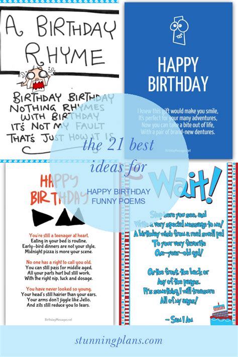 The 21 Best Ideas for Happy Birthday Funny Poems - Home, Family, Style ...