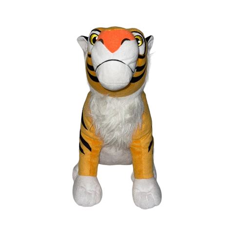 Disney Aladdin Raja Plush Stuffed Animal Tiger Sitting Jasmine 14" Soft Tail